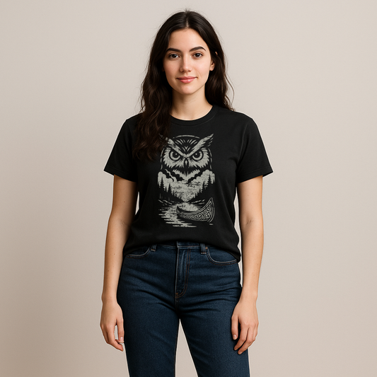 Owl - Damen Premium Bio T-Shirt