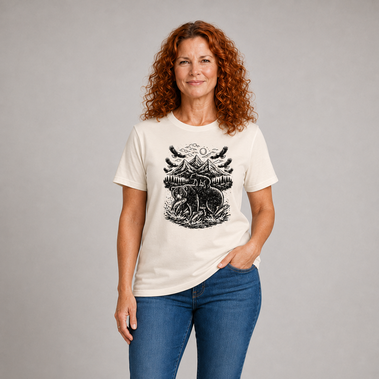 Bärenmotiv – Natur T-Shirt