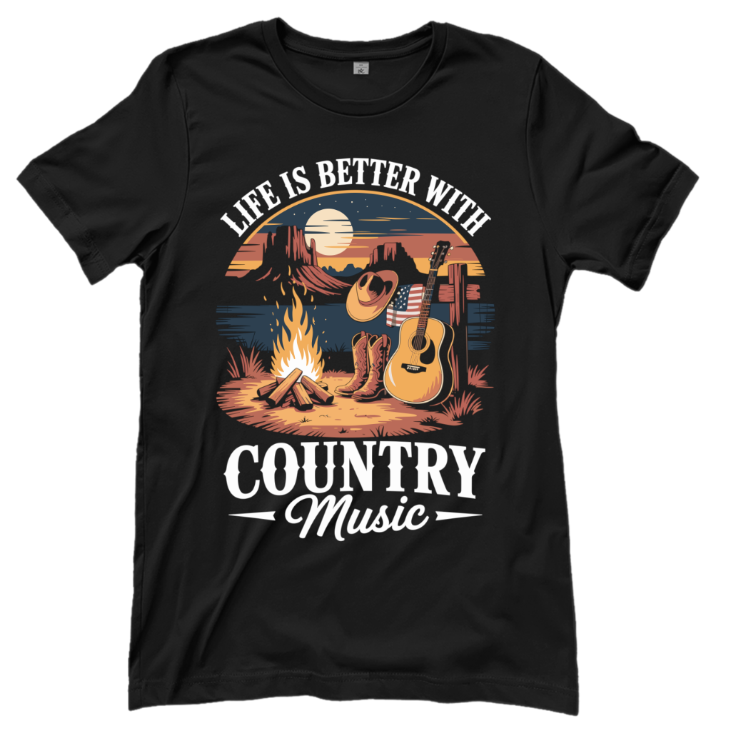 Life Is Better – Countrymusik T‑Shirt