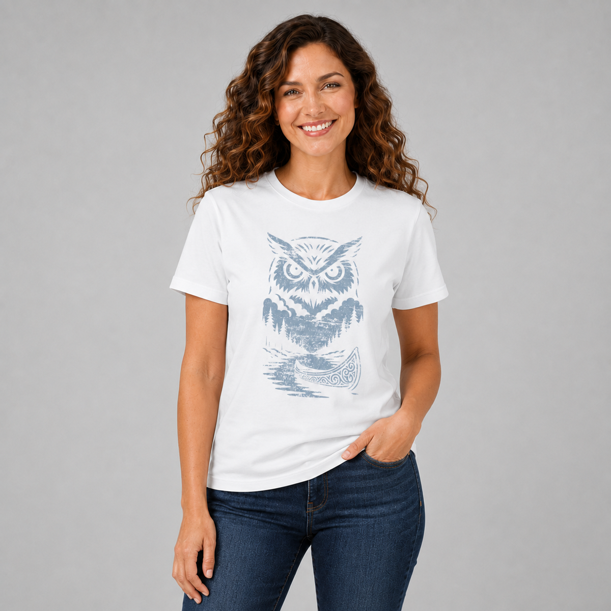 Eule & Kanu – Natur T-Shirt