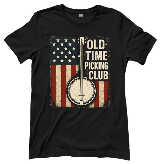 Banjo Flaggenmotiv – Countrymusik T‑Shirt