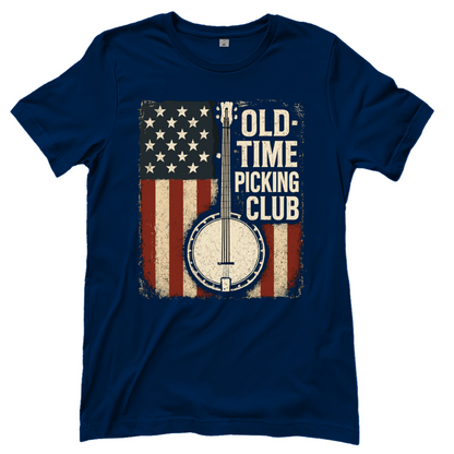 Banjo Flaggenmotiv – Countrymusik T‑Shirt