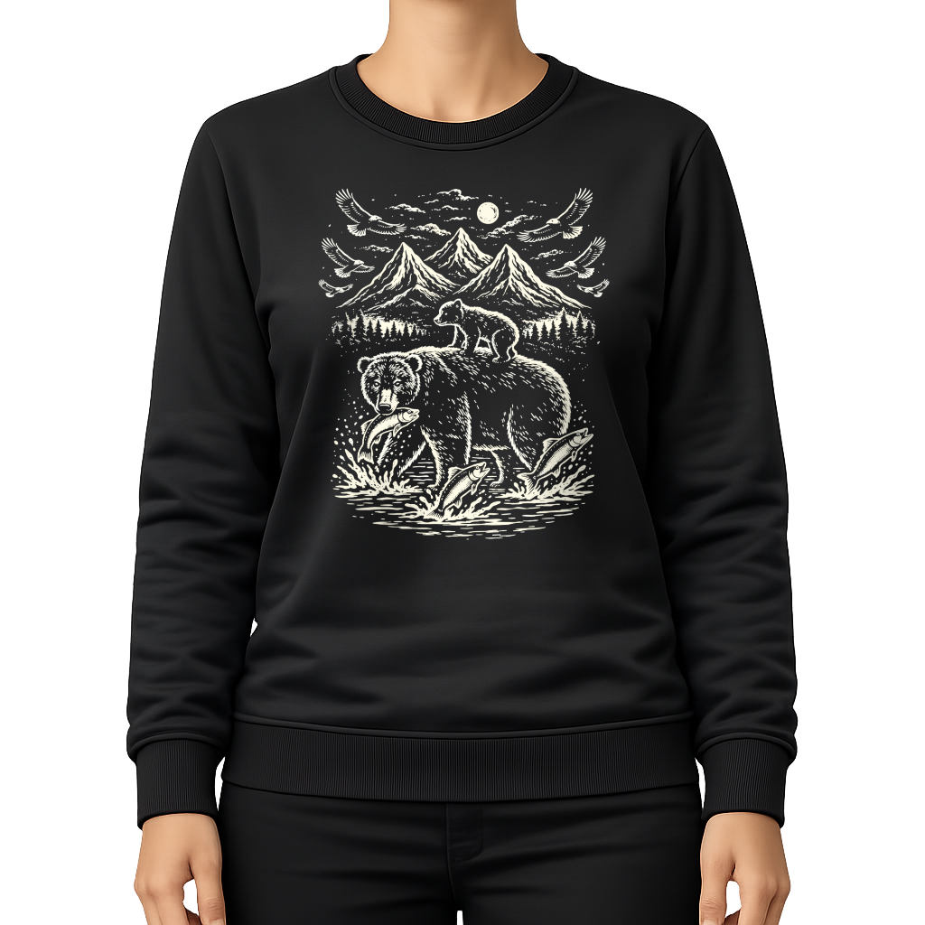 Bärenmotiv – Western Sweatshirt