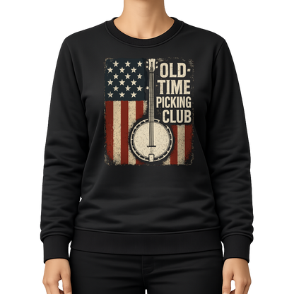Banjo Flaggenmotiv – Countrymusik Sweatshirt