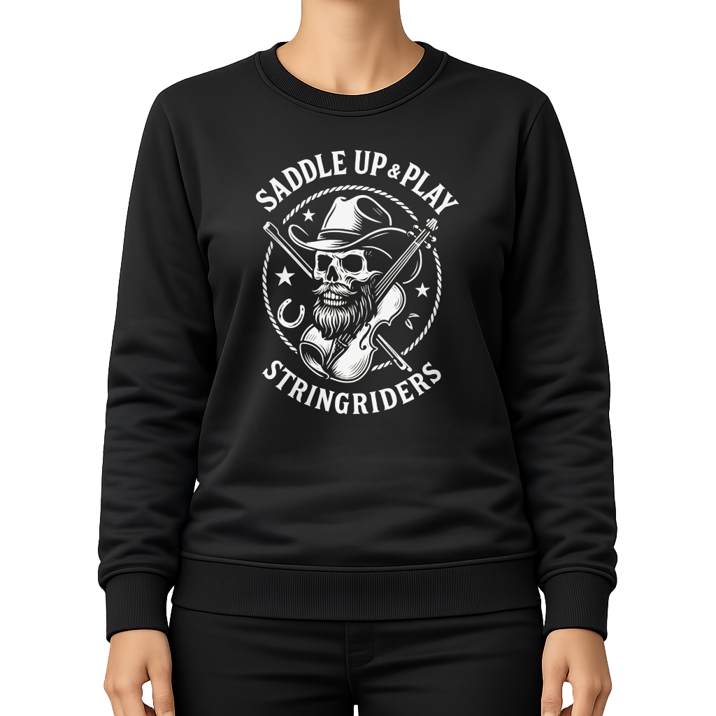 Cowboy Skull Geige – Countrymusik Sweatshirt