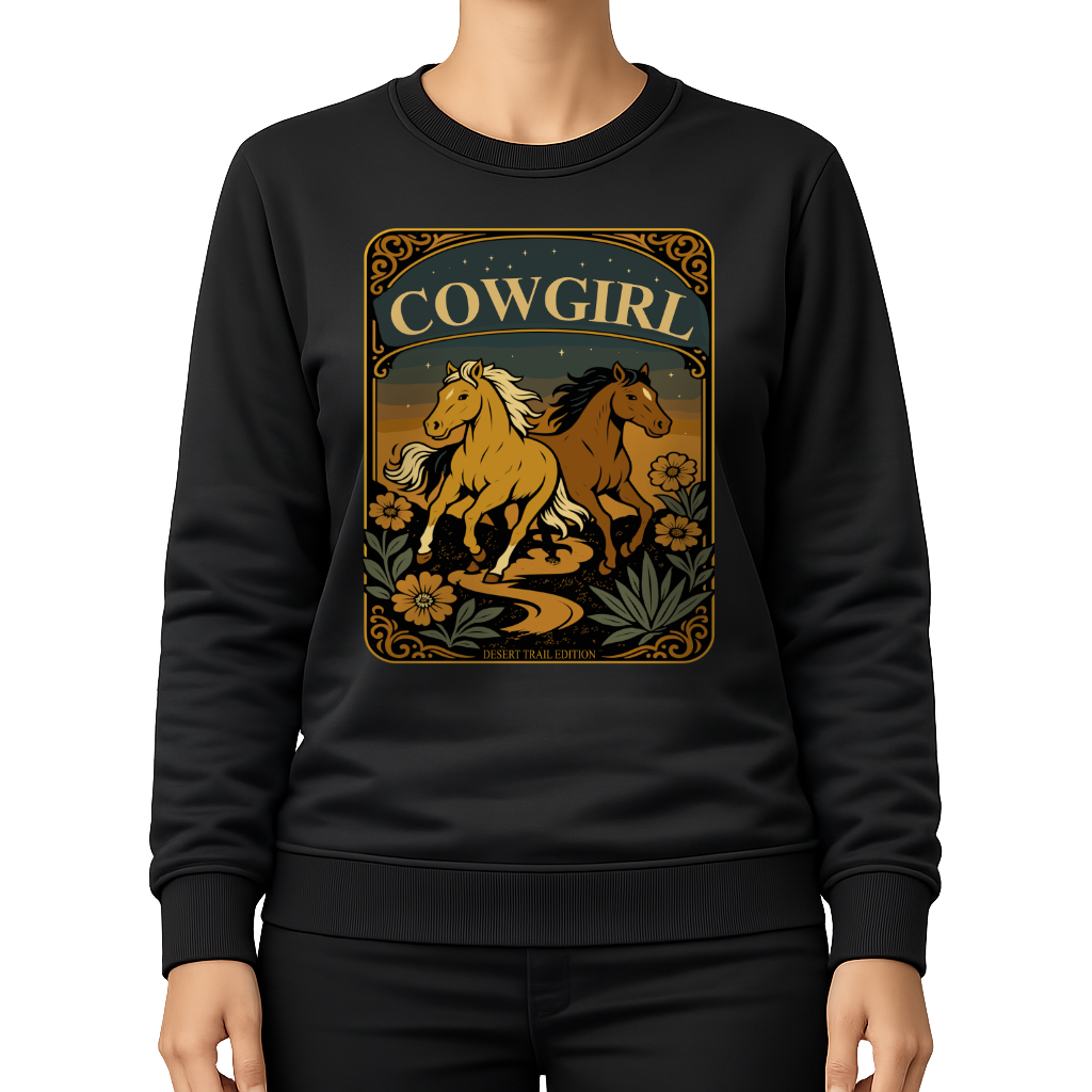 Cowgirl Pferde – Western Sweatshirt