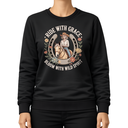 Ride with Grace – Western Sweatshirt