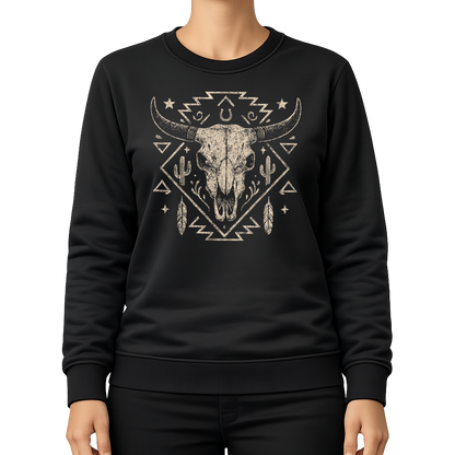 Schädelmotiv – Western Sweatshirt