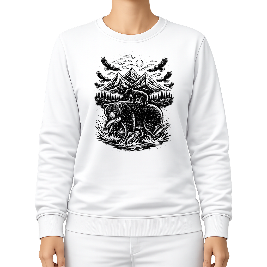 Bärenmotiv – Western Sweatshirt