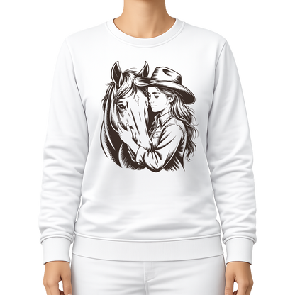 Cowgirl & Pferd – Western Sweatshirt