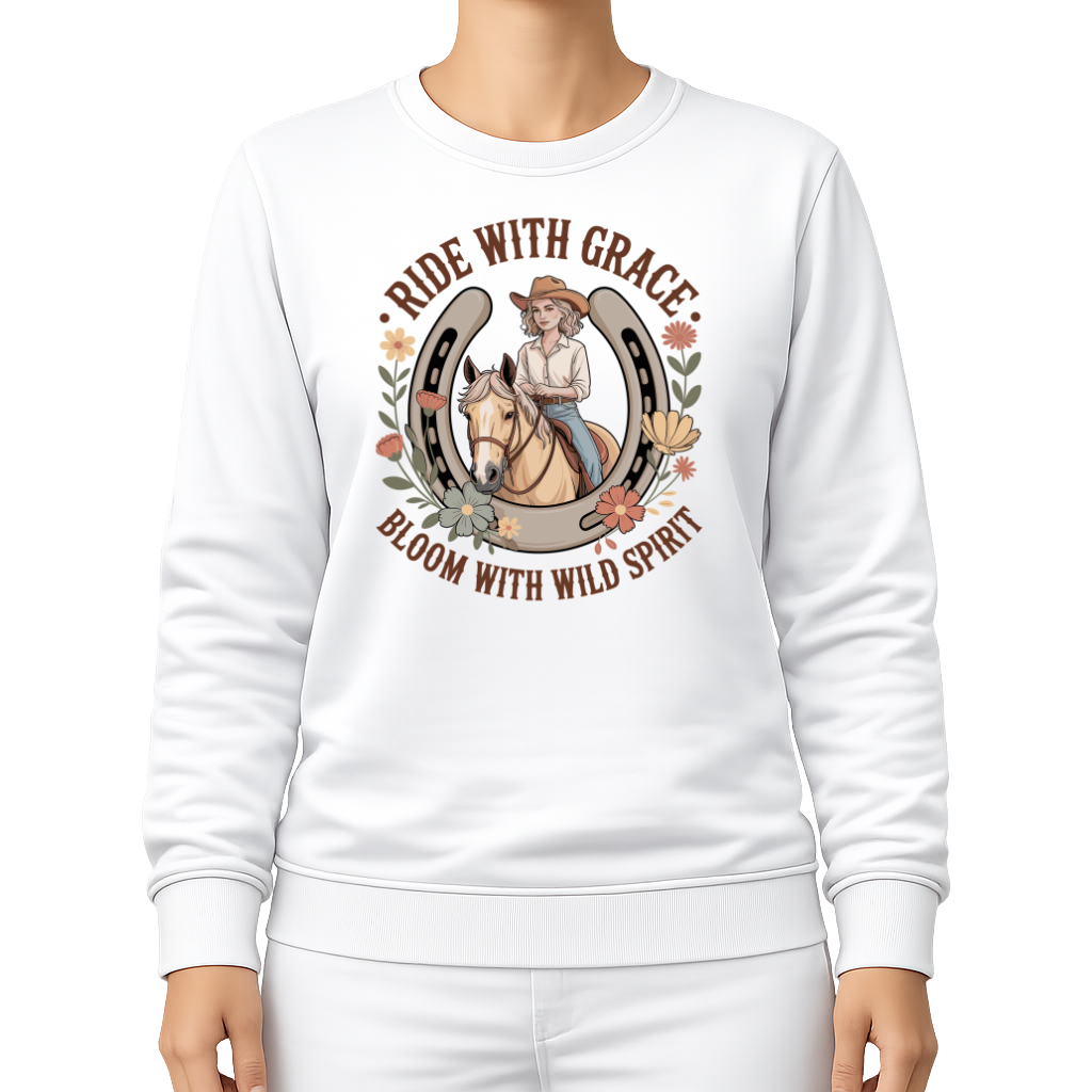 Ride with Grace – Western Sweatshirt