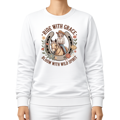 Ride with Grace – Western Sweatshirt
