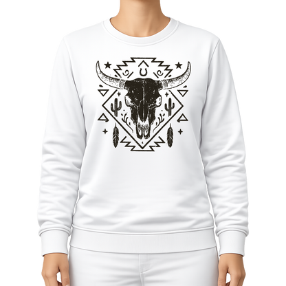 Schädelmotiv – Western Sweatshirt