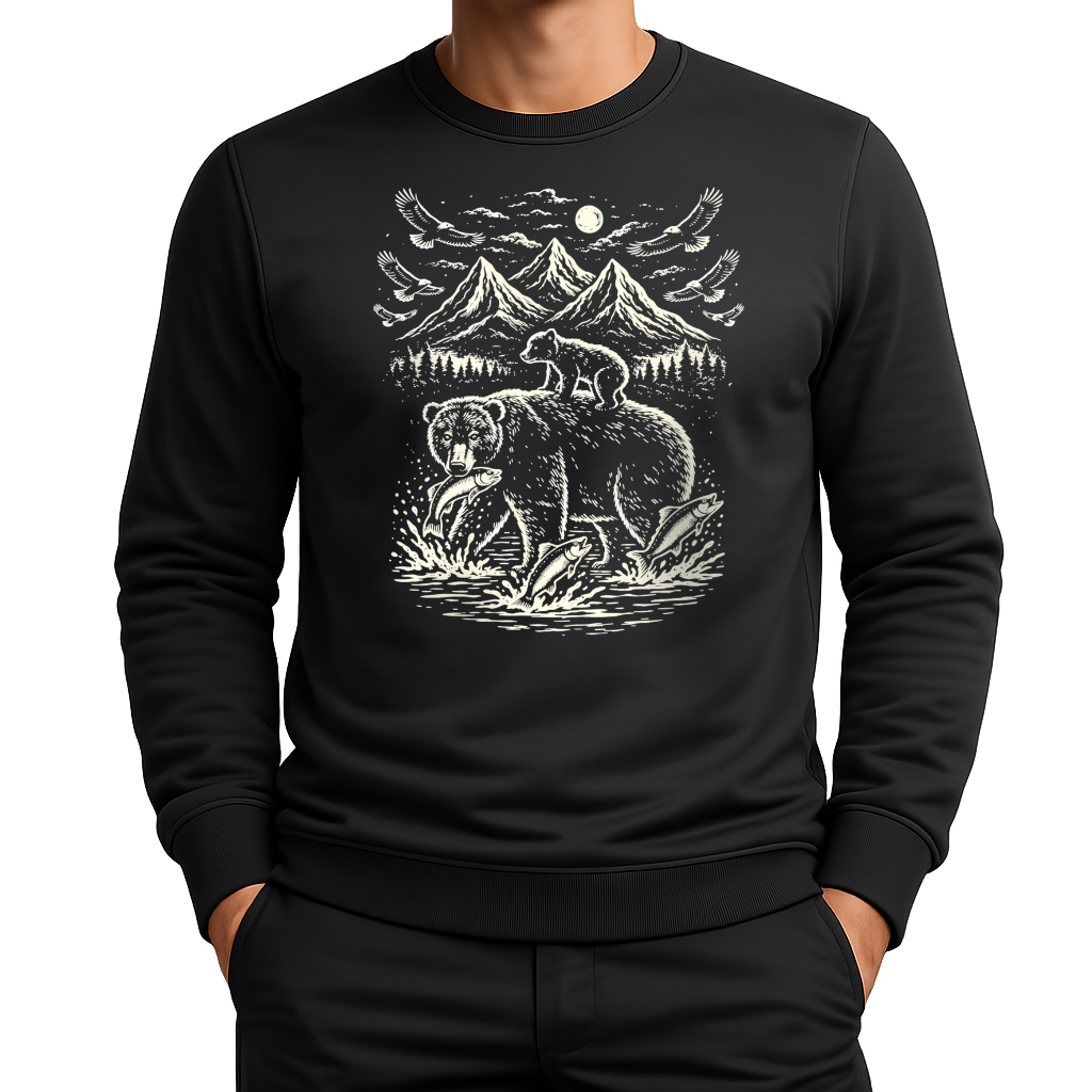 Bärenmotiv – Western Sweatshirt