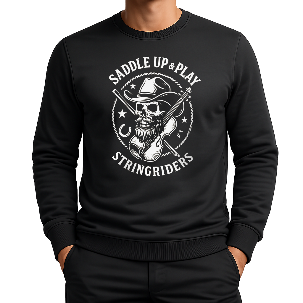 Cowboy Skull Geige – Countrymusik Sweatshirt