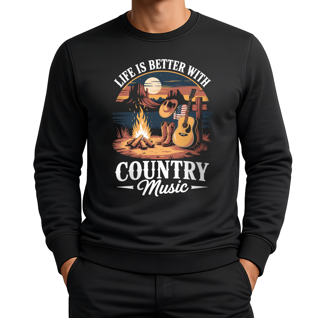 Life Is Better – Countrymusik Sweatshirt
