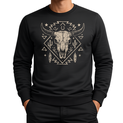 Schädelmotiv – Western Sweatshirt