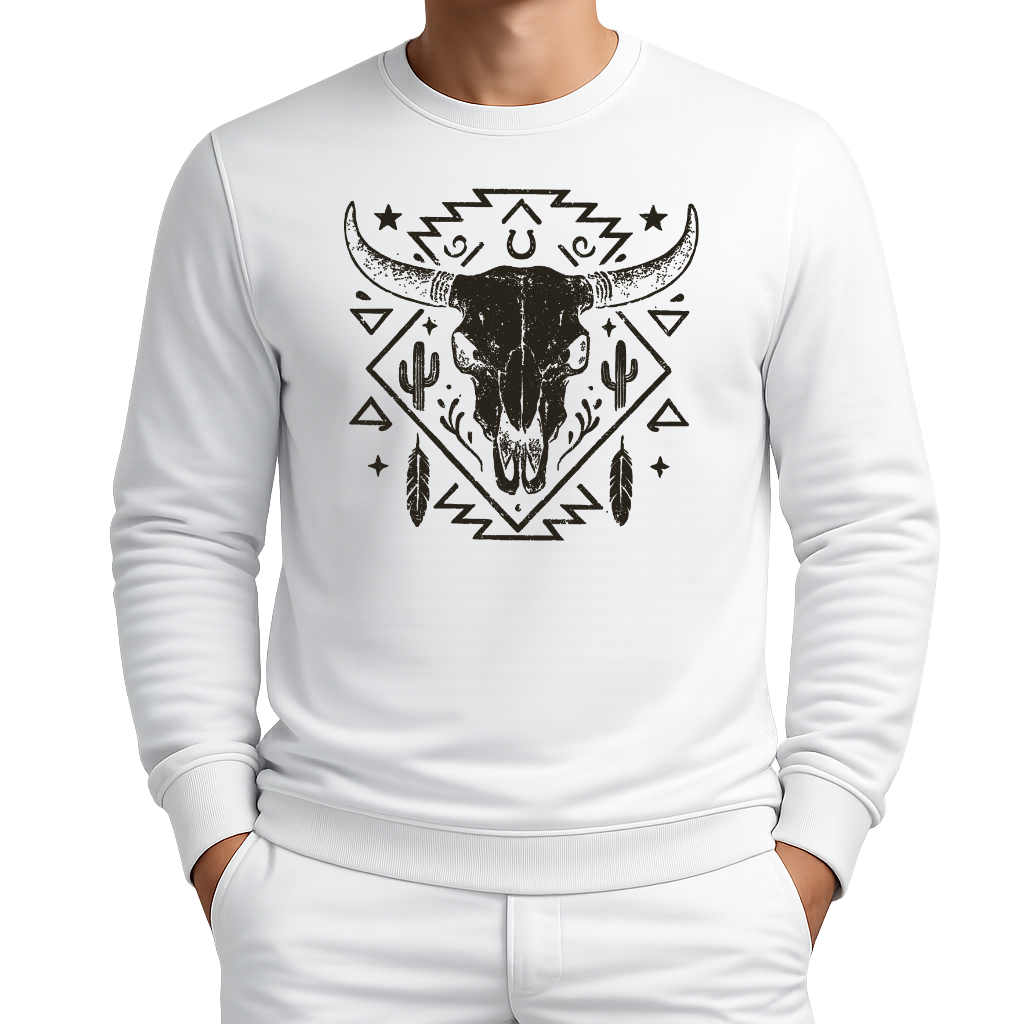 Schädelmotiv – Western Sweatshirt