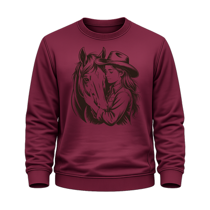 Cowgirl & Pferd – Western Sweatshirt