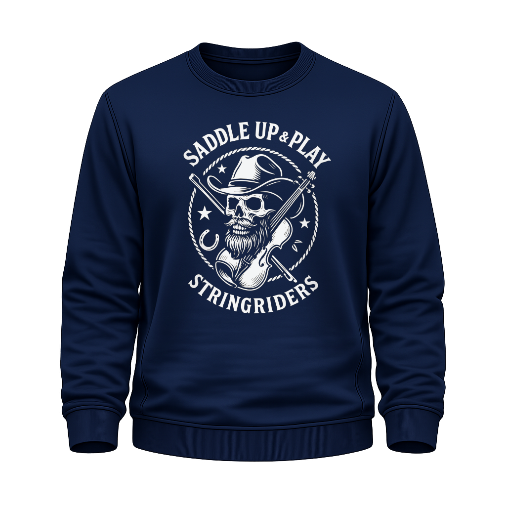 Cowboy Skull Geige – Countrymusik Sweatshirt