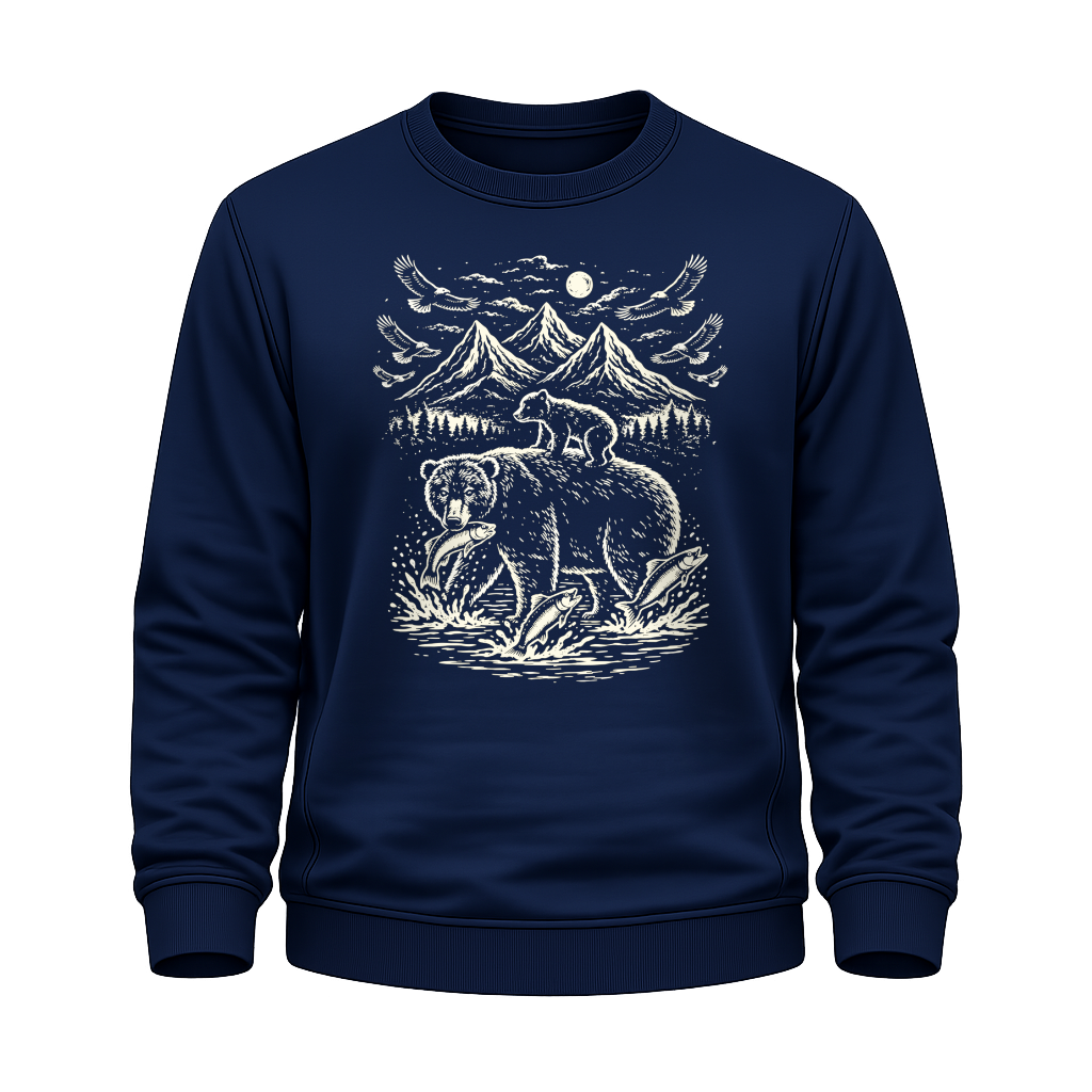 Bärenmotiv – Western Sweatshirt