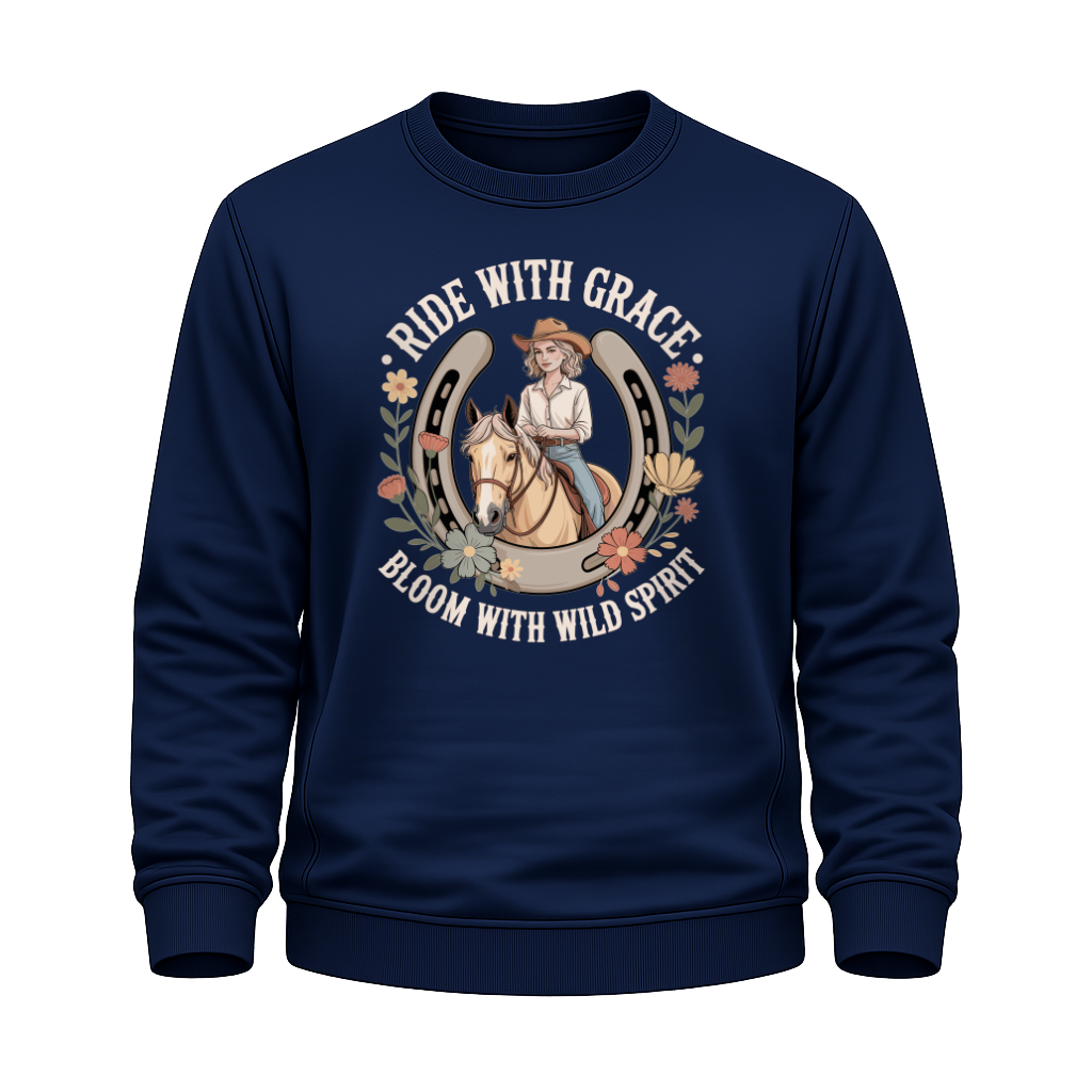 Ride with Grace – Western Sweatshirt