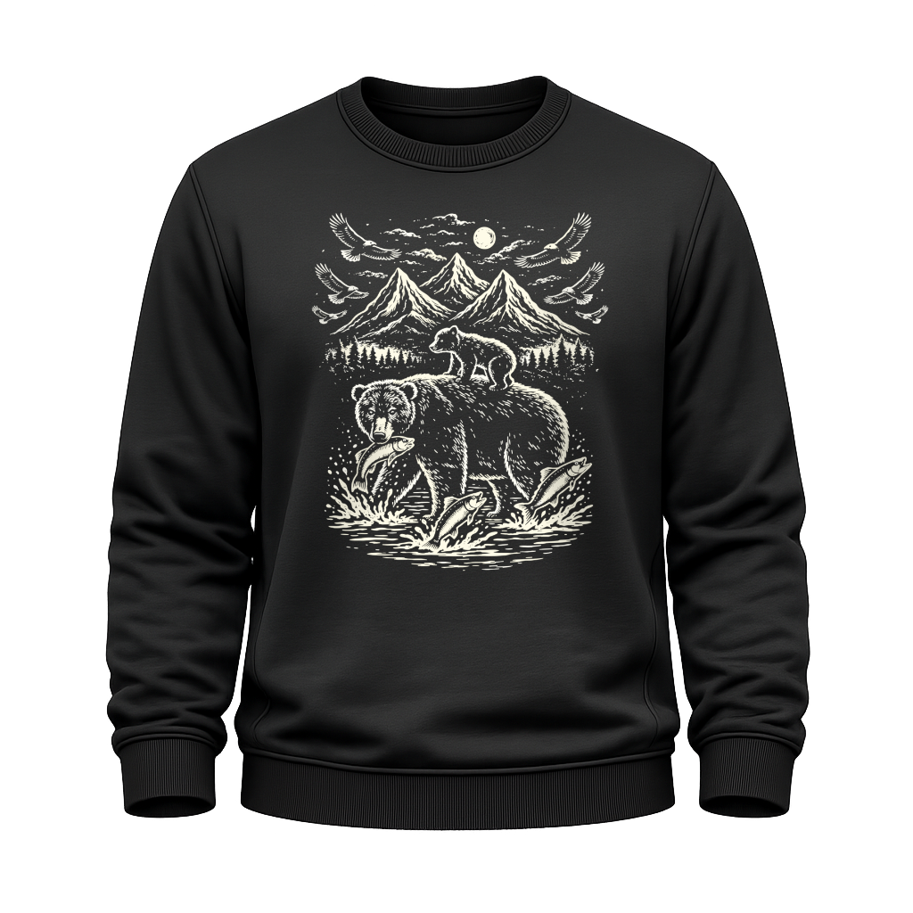 Bärenmotiv – Western Sweatshirt