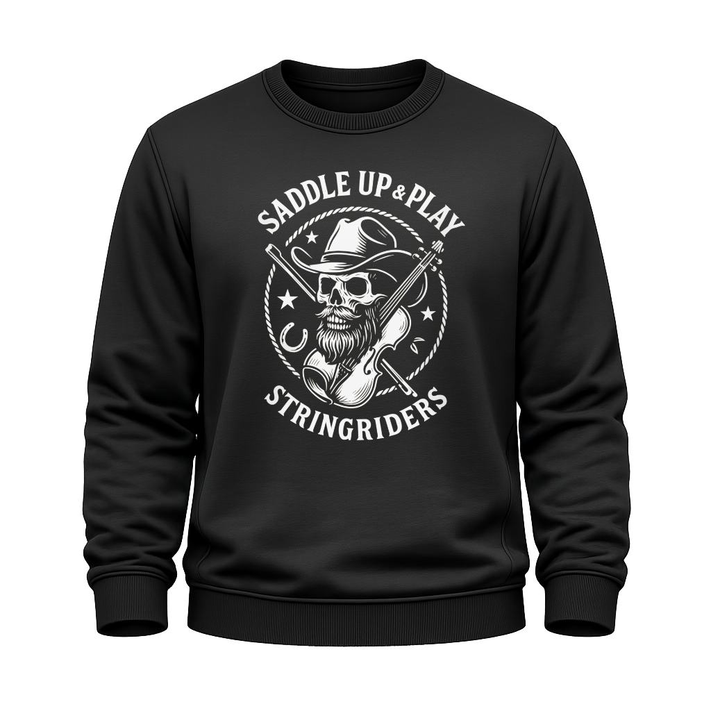 Cowboy Skull Geige – Countrymusik Sweatshirt