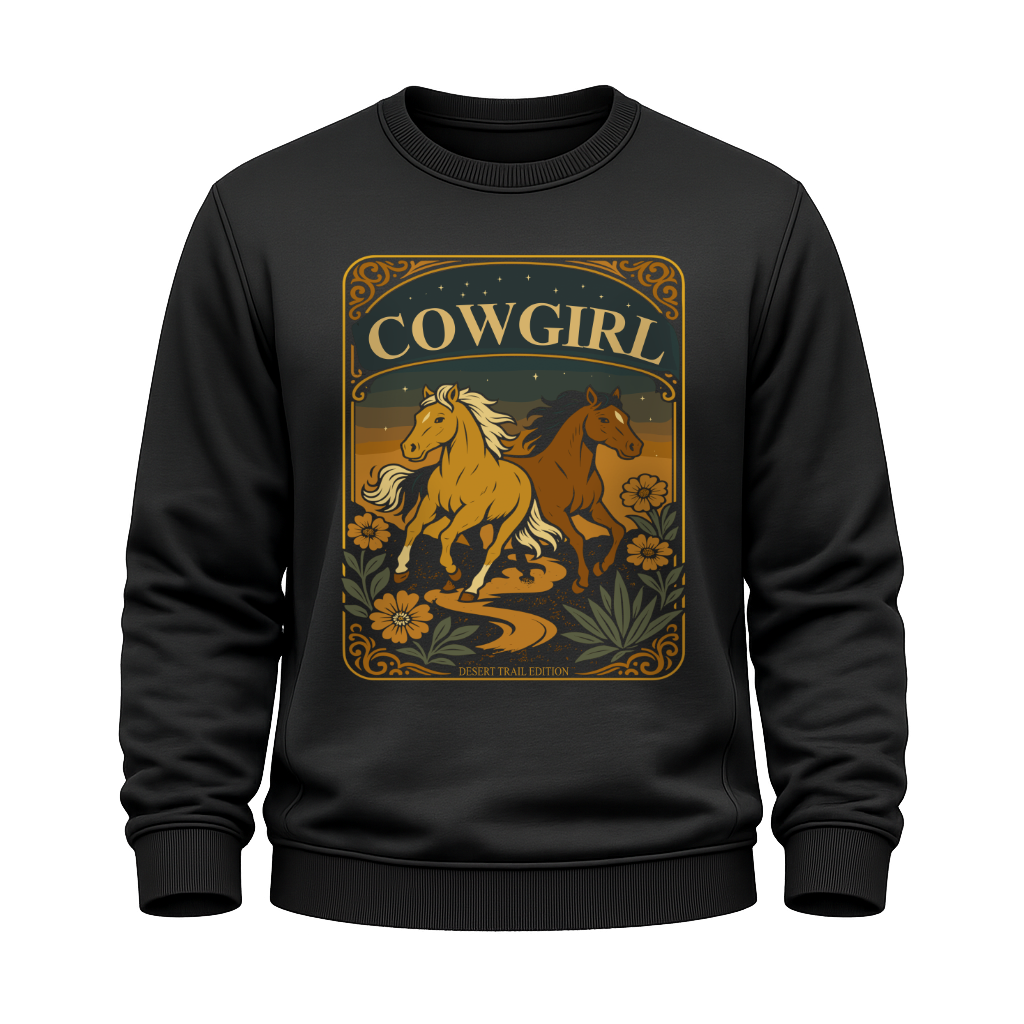 Cowgirl Pferde – Western Sweatshirt
