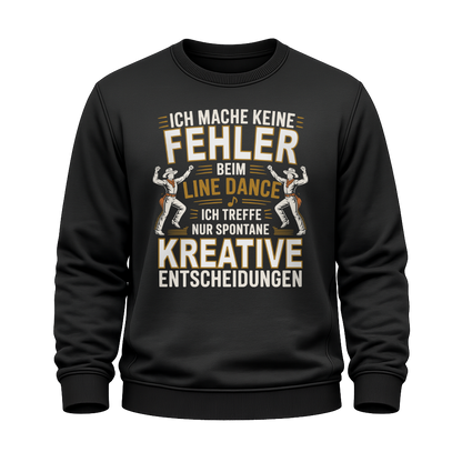 Schwarzes Line Dance Sweatshirt mit Spruch Keine Fehler