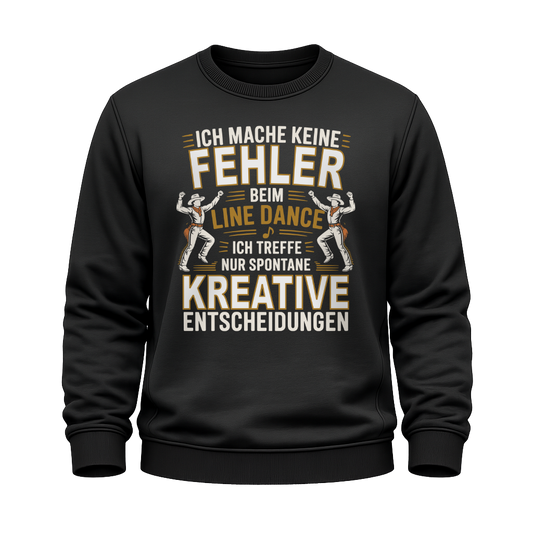 Schwarzes Line Dance Sweatshirt mit Spruch Keine Fehler