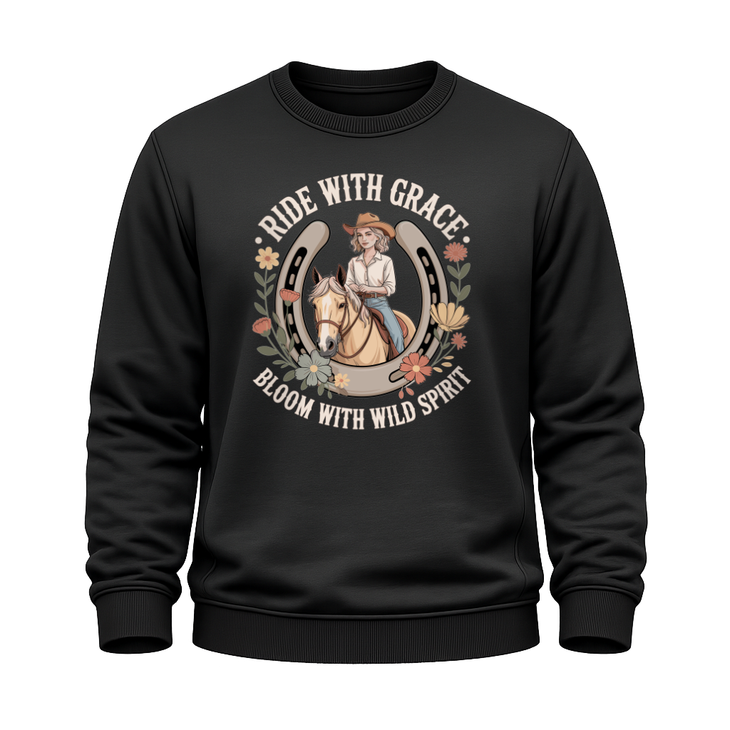 Ride with Grace – Western Sweatshirt