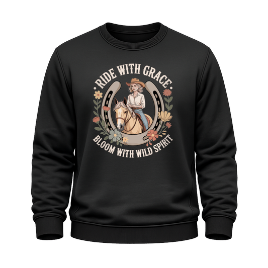 Ride with Grace – Western Sweatshirt