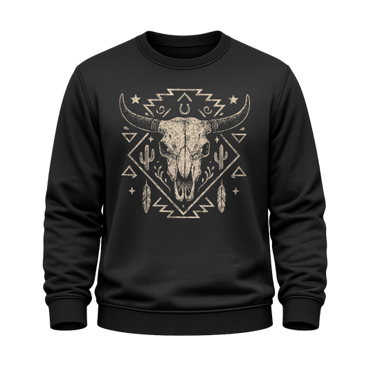 Schädelmotiv – Western Sweatshirt