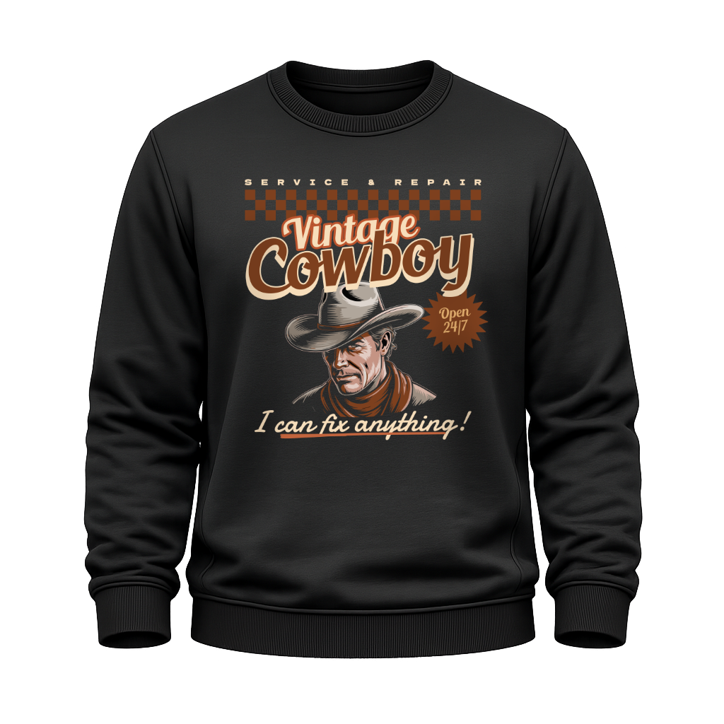 Vintage Cowboy – Western Sweatshirt