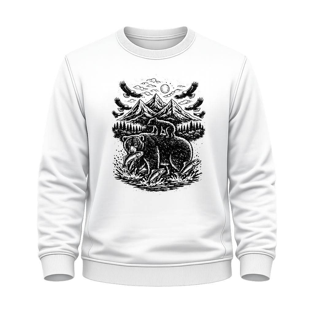 Bärenmotiv – Western Sweatshirt