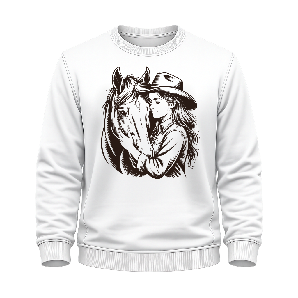 Cowgirl & Pferd – Western Sweatshirt