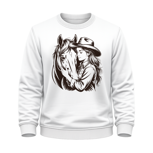 Cowgirl & Pferd – Western Sweatshirt