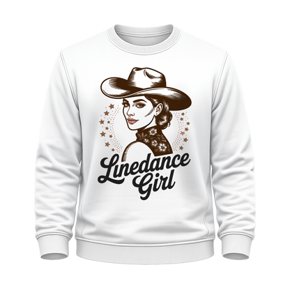 Schwarzes Line Dance Sweatshirt mit Spruch Linedance Girl