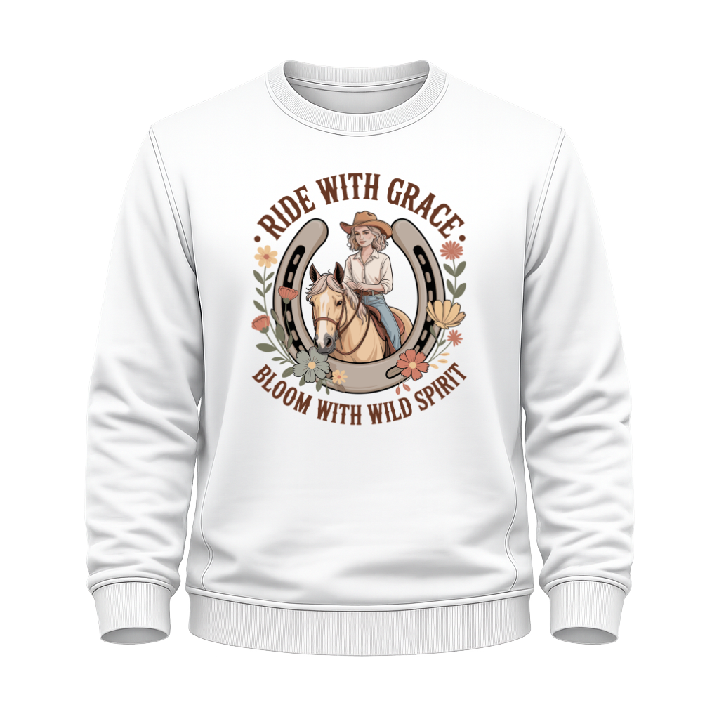Ride with Grace – Western Sweatshirt