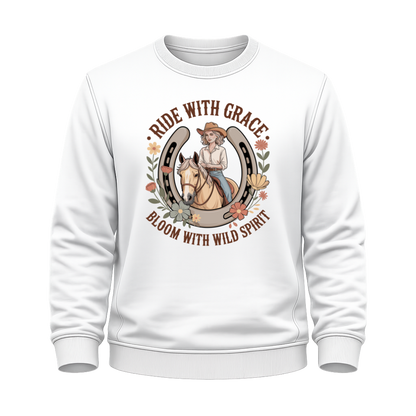 Ride with Grace – Western Sweatshirt