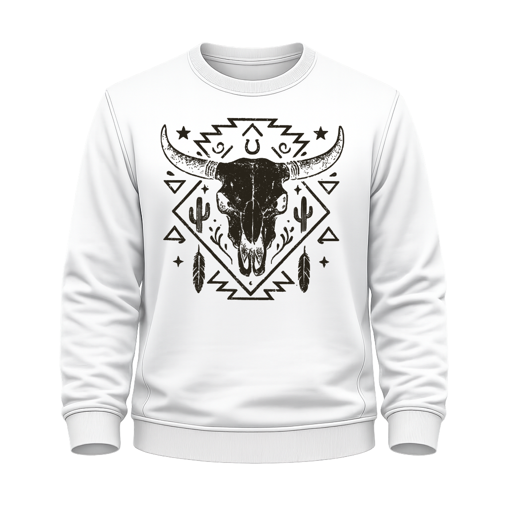 Schädelmotiv – Western Sweatshirt