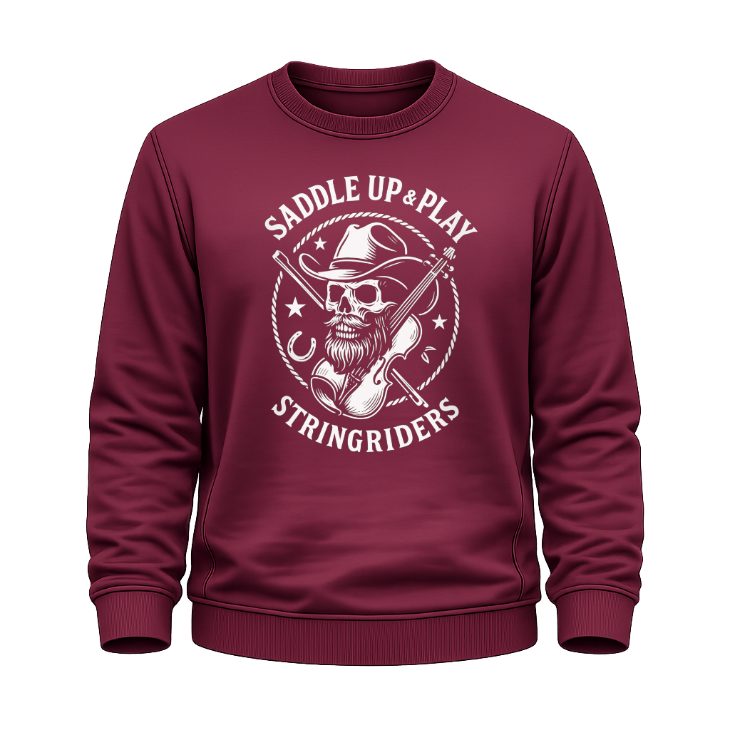 Cowboy Skull Geige – Countrymusik Sweatshirt