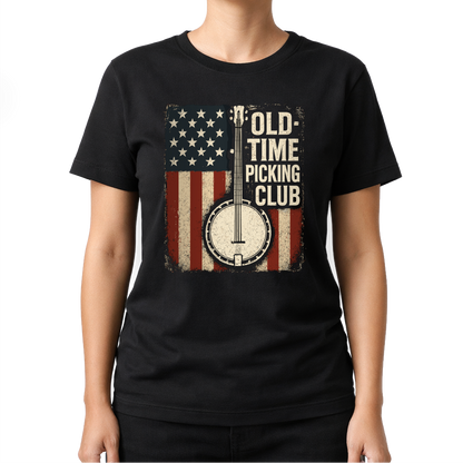 Banjo Flaggenmotiv – Countrymusik T‑Shirt