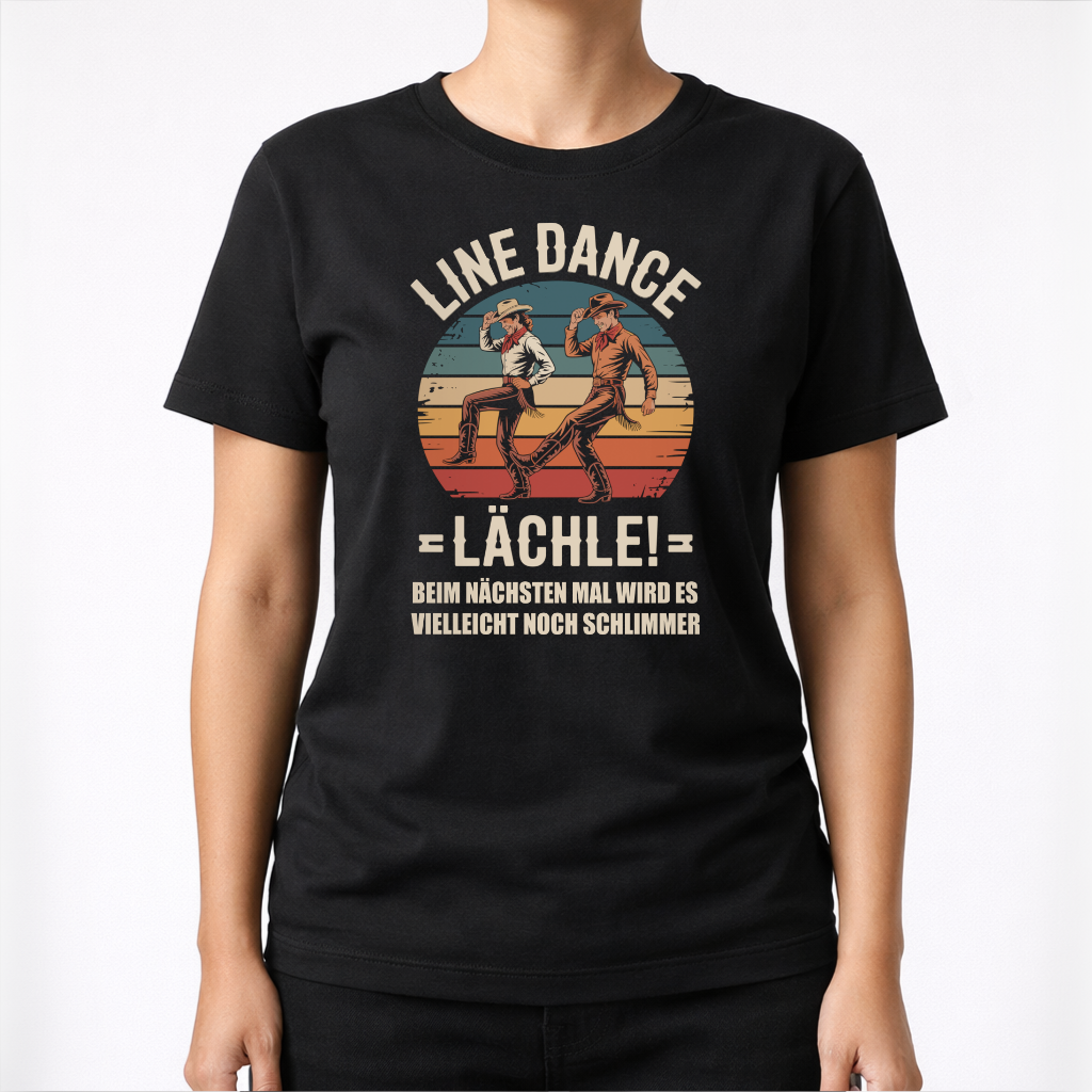 Lächle! – Line Dance T‑Shirt