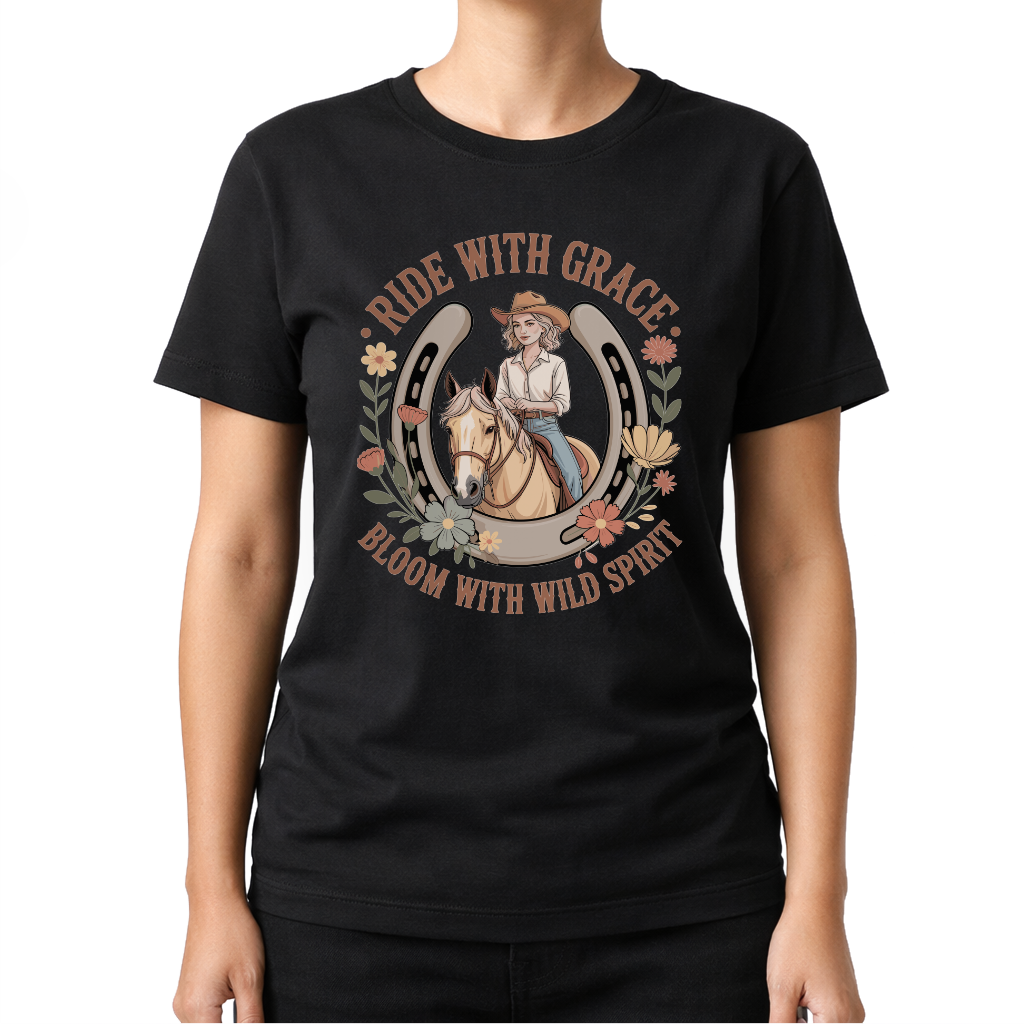 Ride with Grace – Western T‑Shirt
