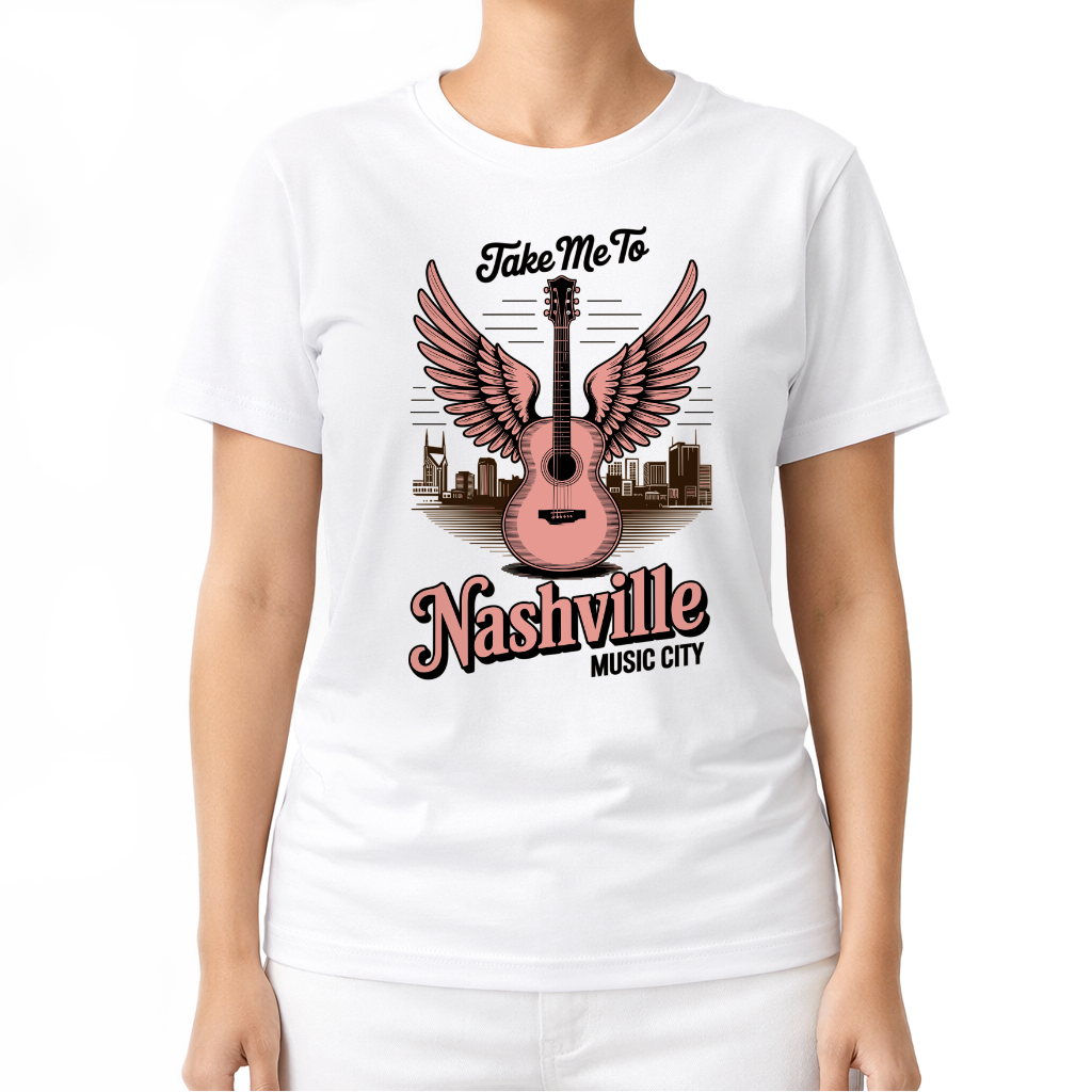 Gitarrenmotiv – Countrymusik T‑Shirt