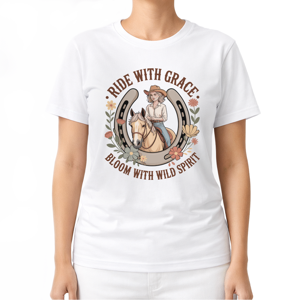 Ride with Grace – Western T‑Shirt