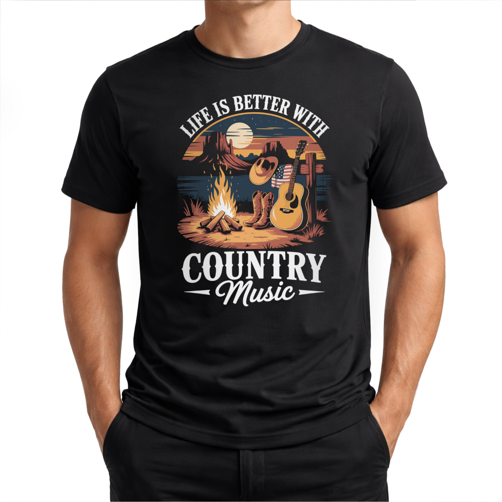 Life Is Better – Countrymusik T‑Shirt
