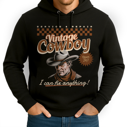 V Cowboy  - Herren Premium Bio Hoodie